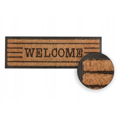 Wycieraczka Zewnętrzna pod Drzwi "Welcome" Kokos + Guma