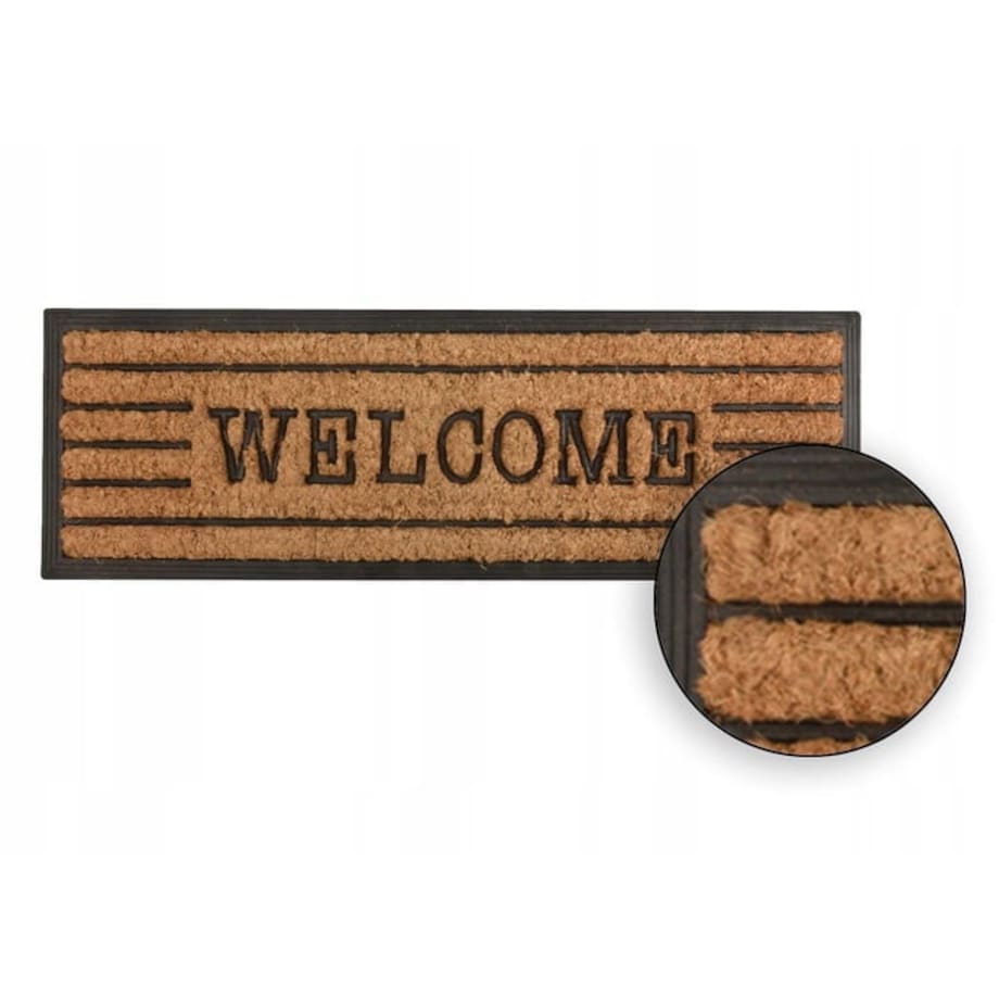 Wycieraczka Zewnętrzna pod Drzwi "Welcome" Kokos + Guma