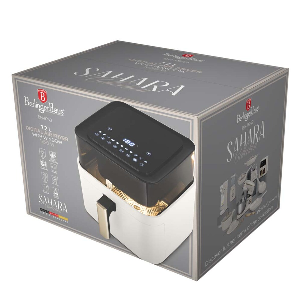 Air Fryer Frytkownica beztłuszczowa 7,2 L BerlingerHaus BH-9749 Sahara Collection
