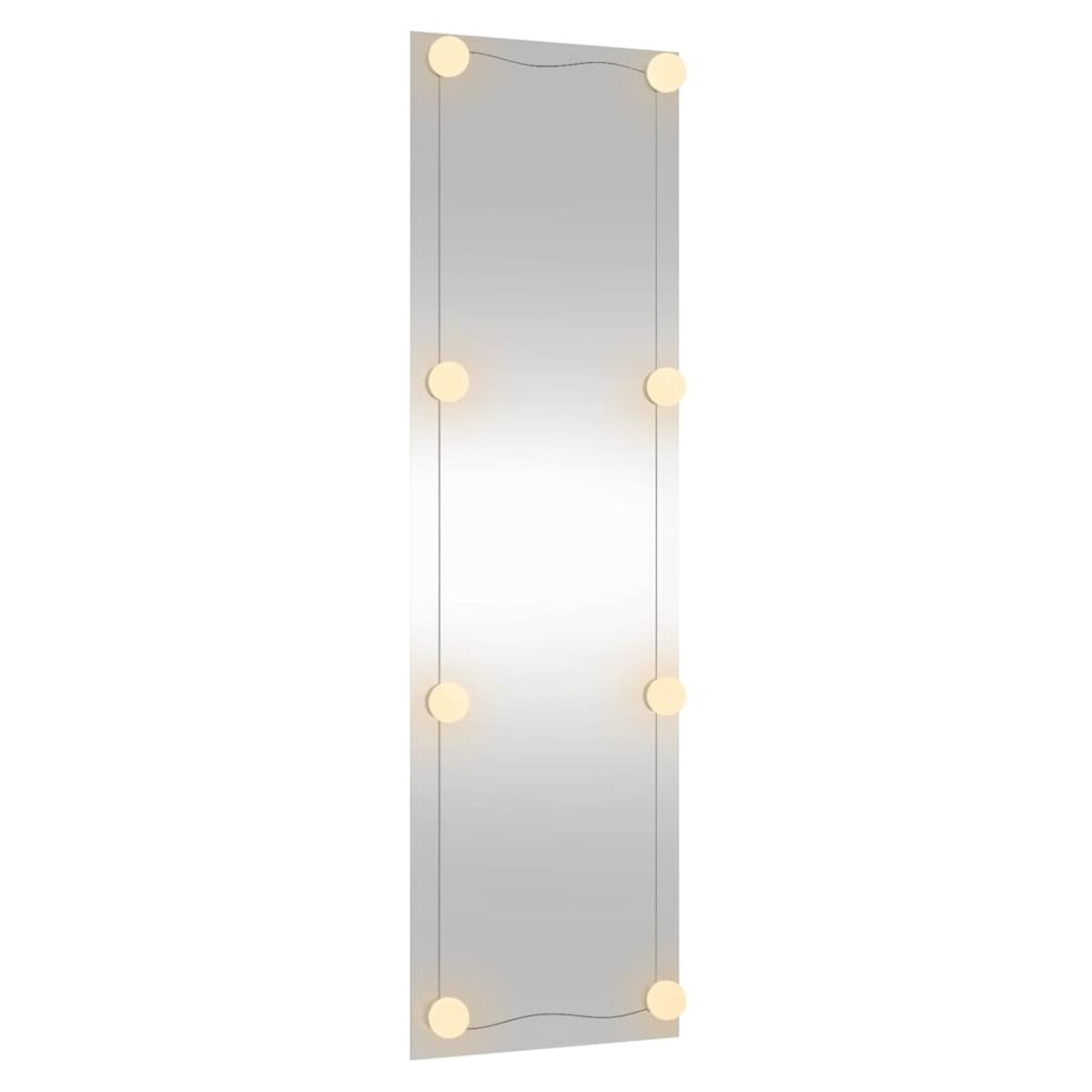 vidaXL Lustro ścienne z LED, 30x100 cm, szklane, prostokątne