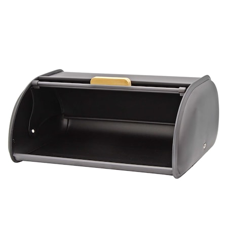 Chlebak metalowy pojemnik na chleb pieczywo bułki 35x24x14.5cm czarny BRUNBESTE