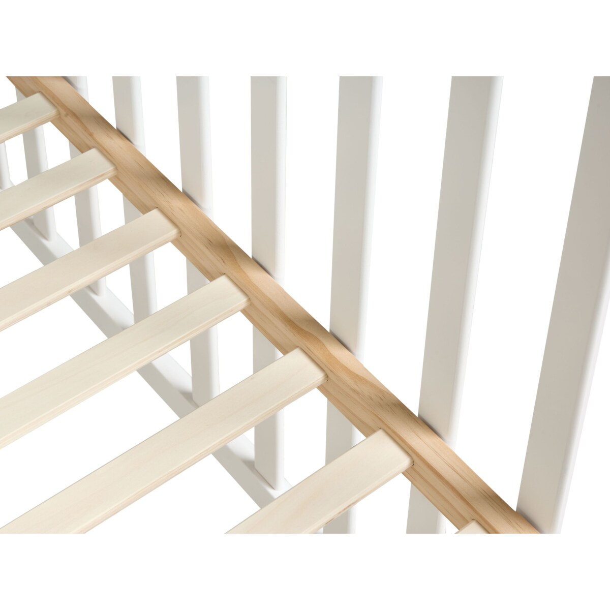 Łóżeczko dziecięce Drewno sosnowe KIAMA 60 x 120 cm Biały