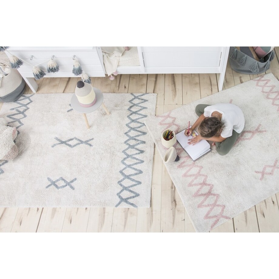 Dywan Bawełniany Atlas Natural Vintage Blue 120x160 cm Lorena Canals