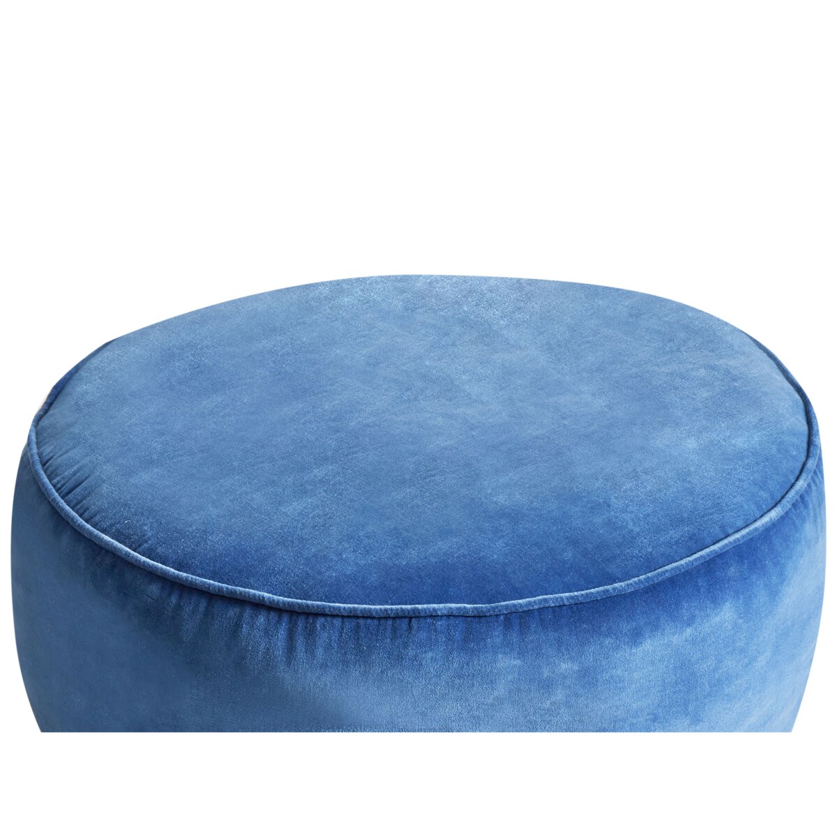 Puf YULLE Welur Niebieski