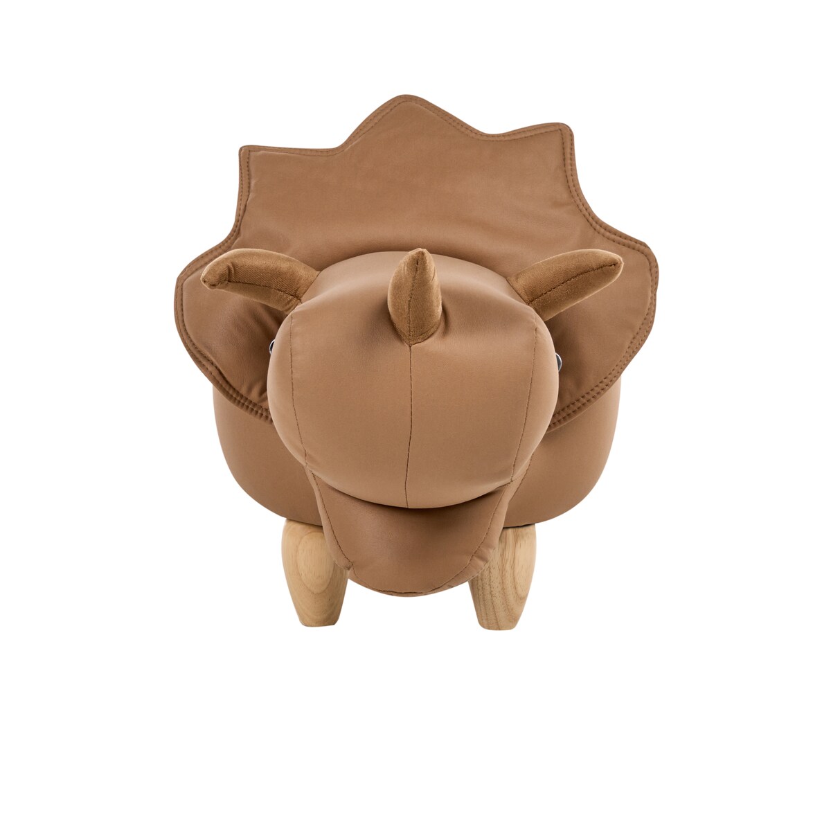 Pufa zwierzak ze schowkiem TRICERATOPS Brązowy Dinozaur