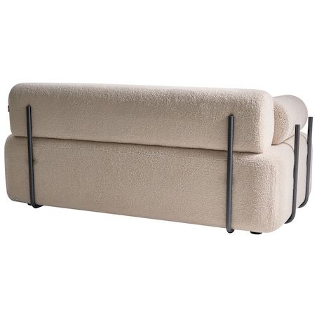 Sofa dla 2 osób ELVA Boucle Beżowy