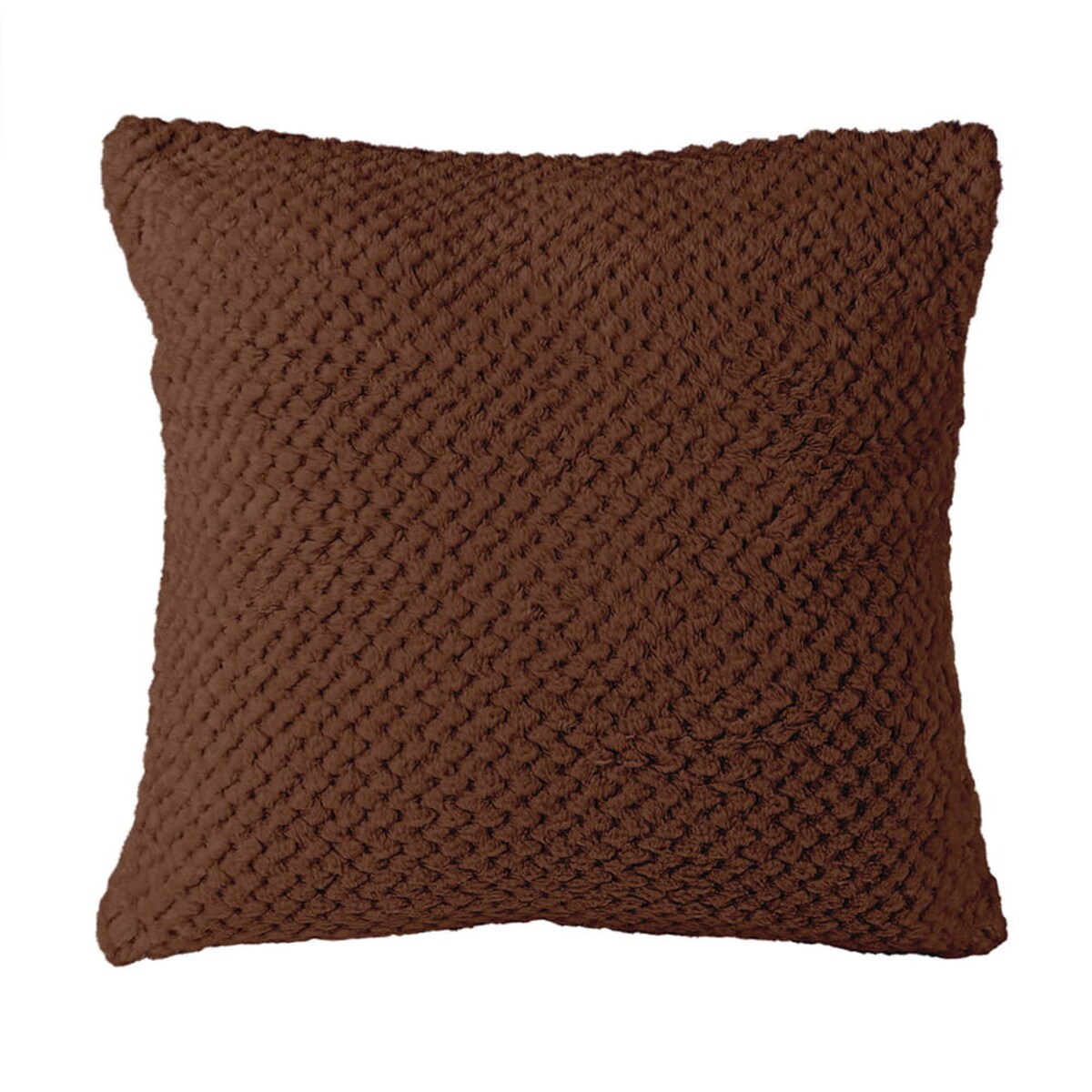 Poszewka żakardowa 40x40 kolor mleczna czekolada