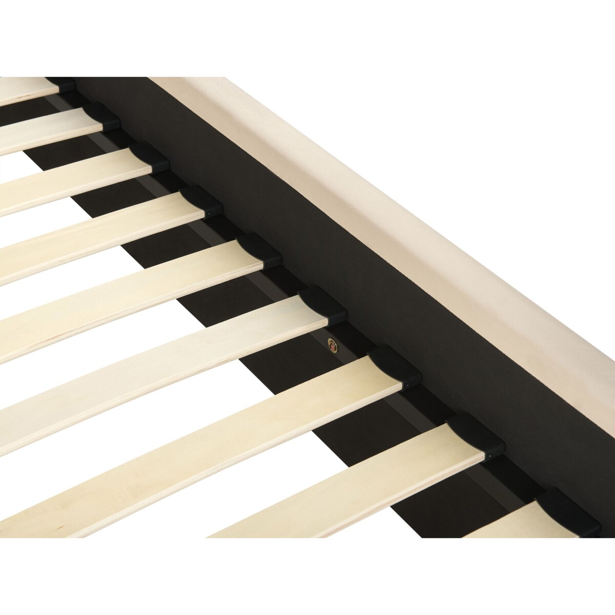 Łóżko welurowe 180 x 200 cm beżowoszare VALOGNES