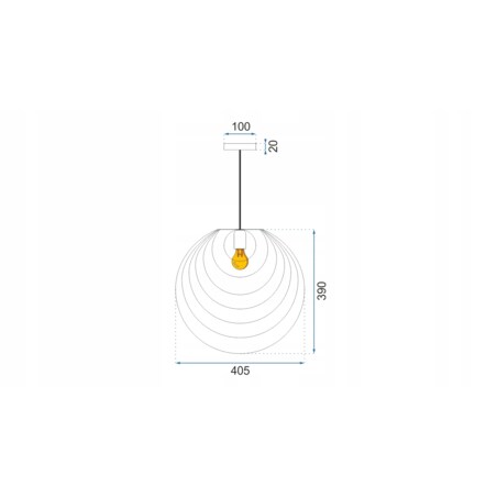 Lampa Wisząca Sufitowa Geometryczna Czarna