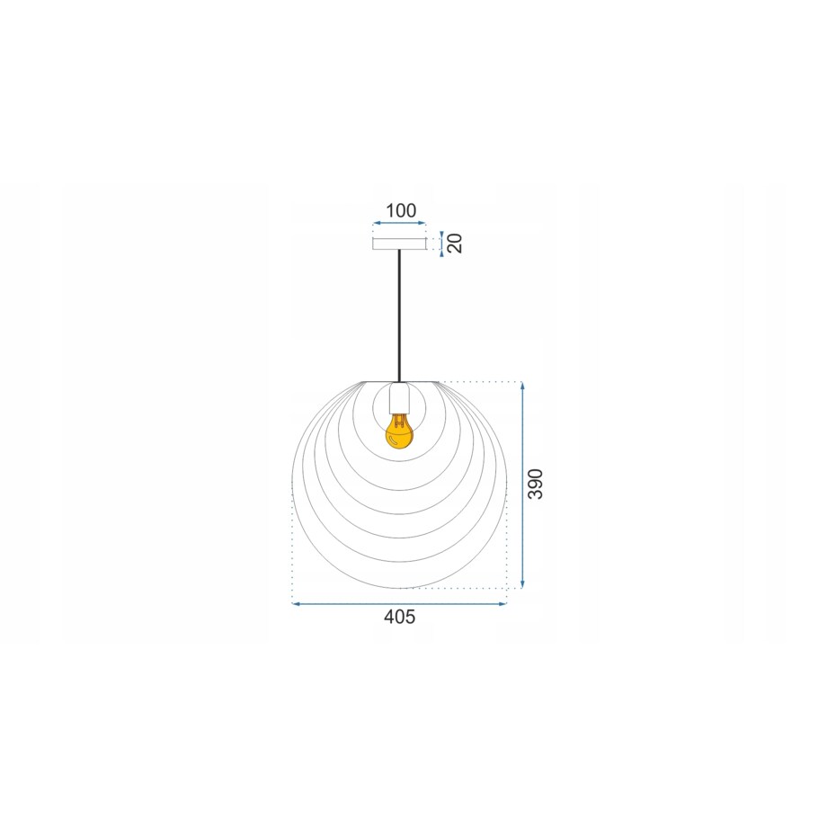 Lampa Wisząca Sufitowa Geometryczna Czarna