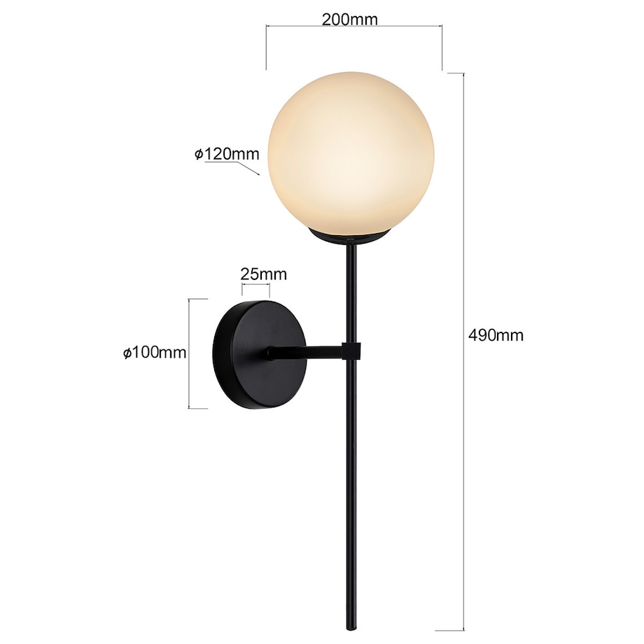 Kinkiet Light Prestige Piruleta czarny 1 x G9 1 szt.