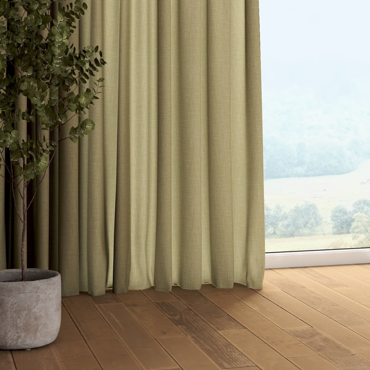 Zasłona na taśmie marszczącej 1 szt. 130x245 zielony