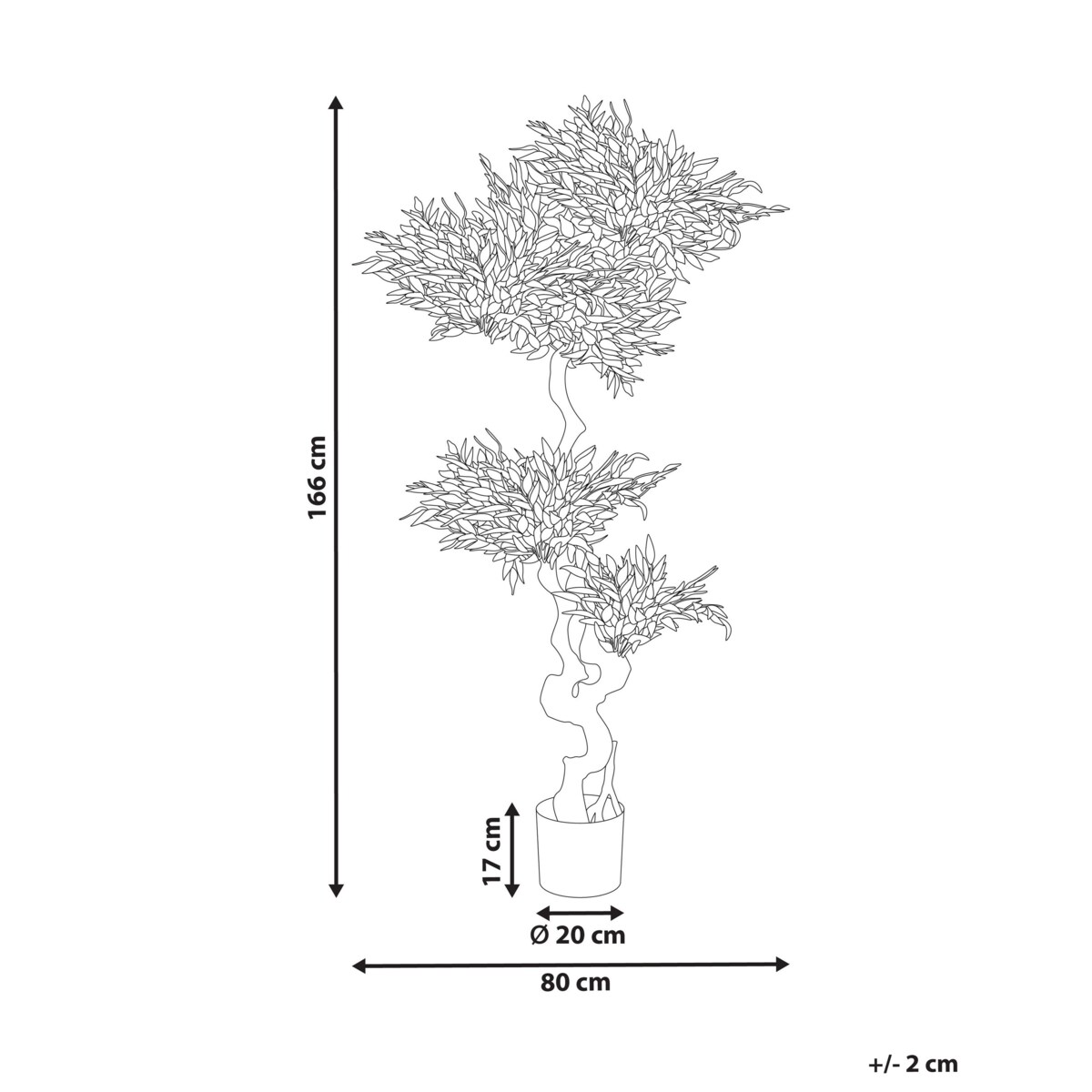 Sztuczna roślina doniczkowa 166 cm RUSCUS TREE