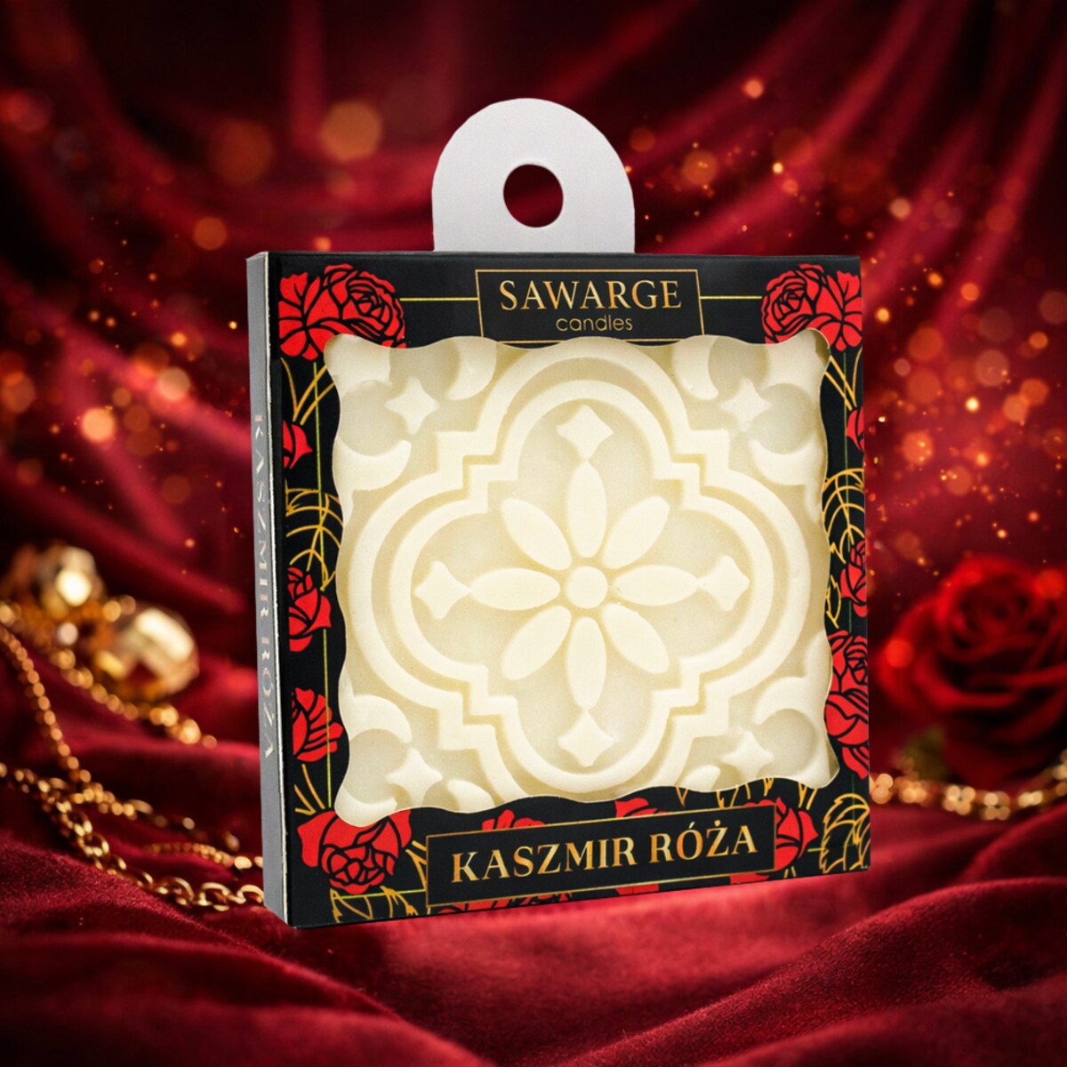 Zapachowa zawieszka do szafy wosk sojowy Kaszmir Róża