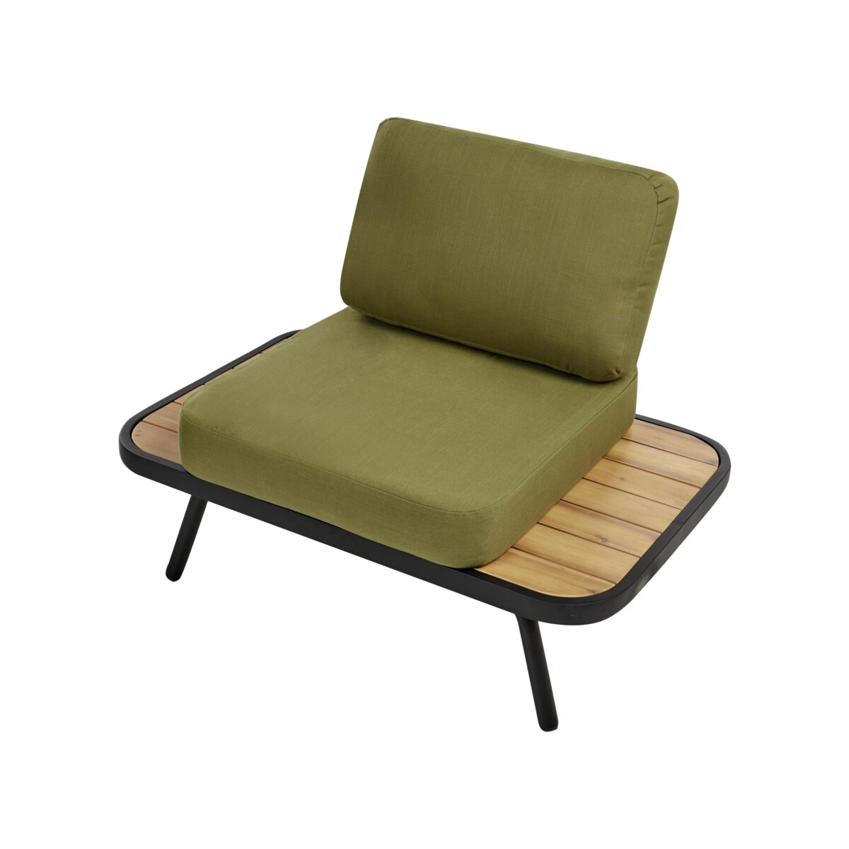 Zestaw ogrodowy ze stolikiem MINOZZO Certyfikowane drewno akacjowe 4 osób Oliwkowy