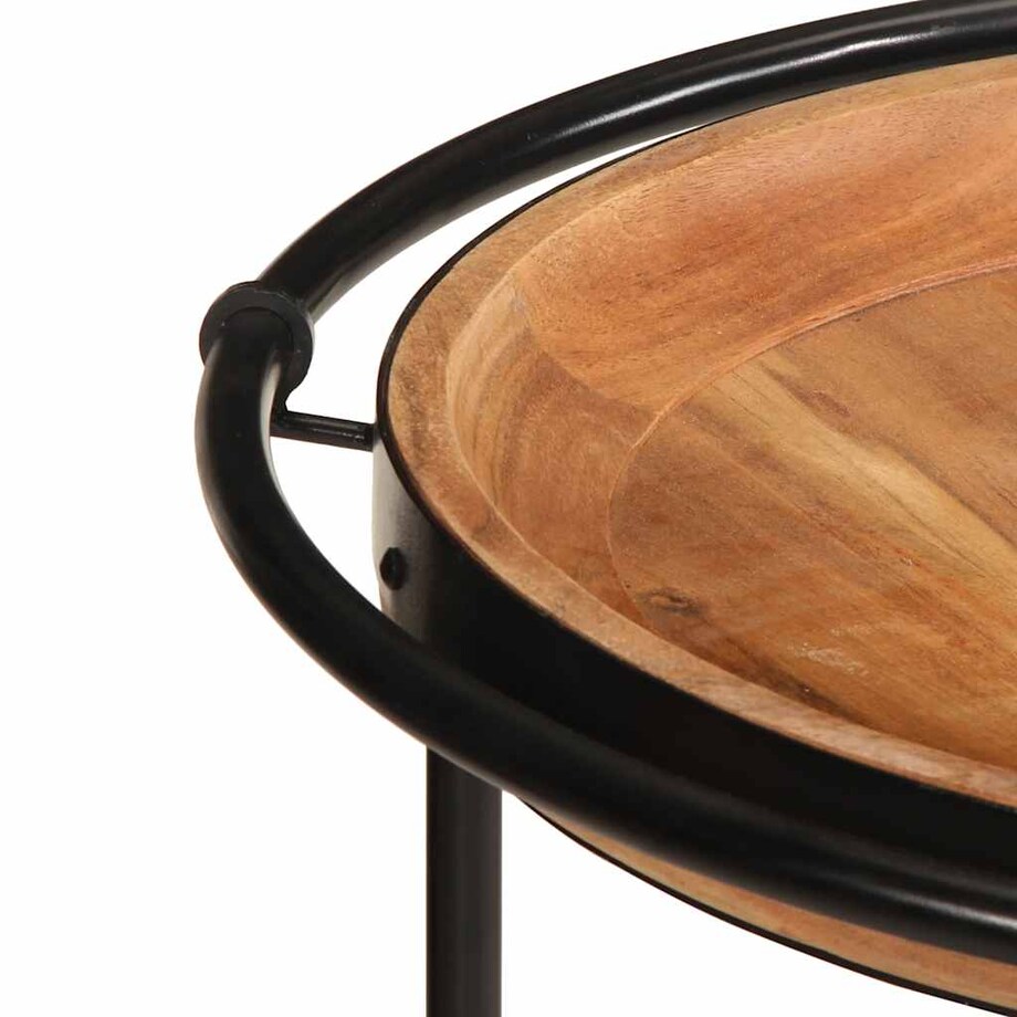 vidaXL Stolik pomocniczy Ø55x60 cm Drewno lite Akacja