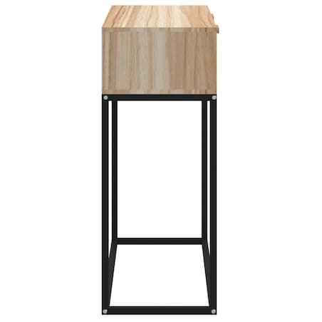 vidaXL Stolik konsolowy, 80x30x75 cm, materiał drewnopochodny i żelazo