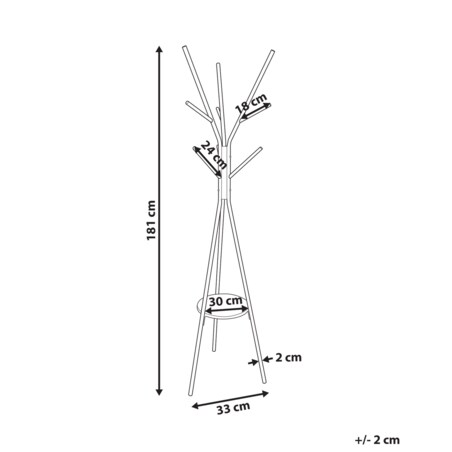 Wieszak stojący czarny COLBY
