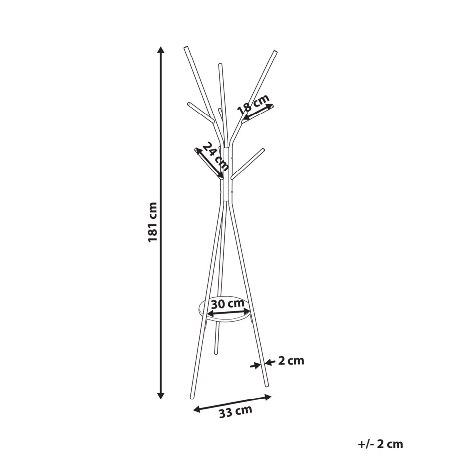 Wieszak stojący czarny COLBY
