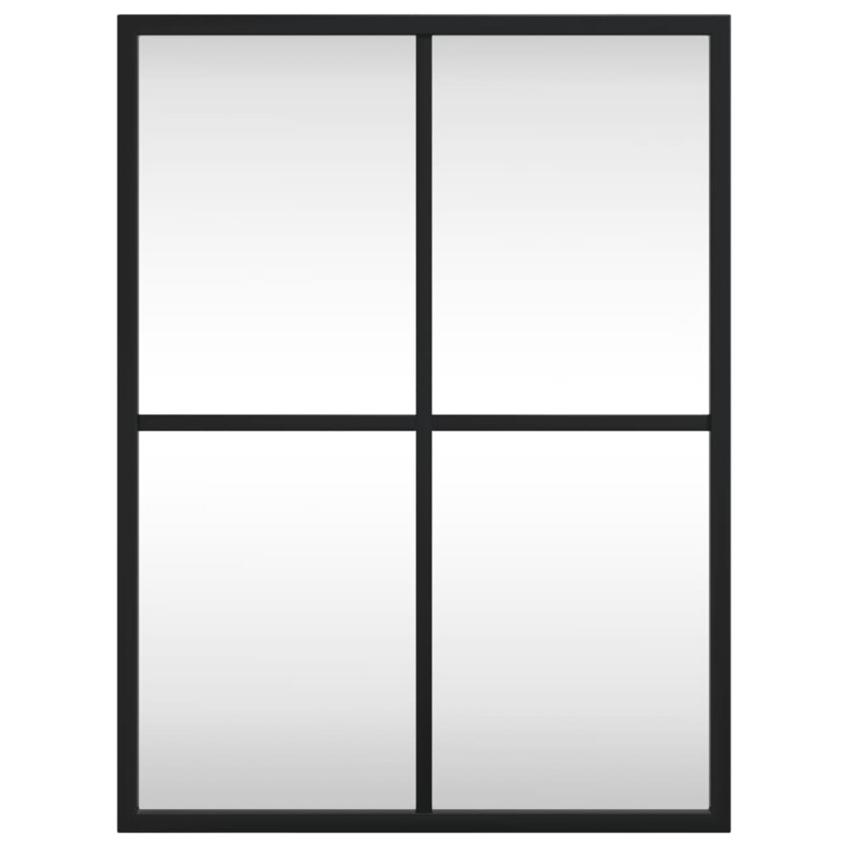 vidaXL Lustro ścienne, czarne, 30x40 cm, prostokątne, żelazo