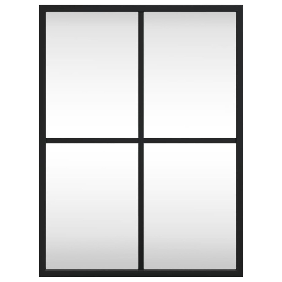 vidaXL Lustro ścienne, czarne, 30x40 cm, prostokątne, żelazo