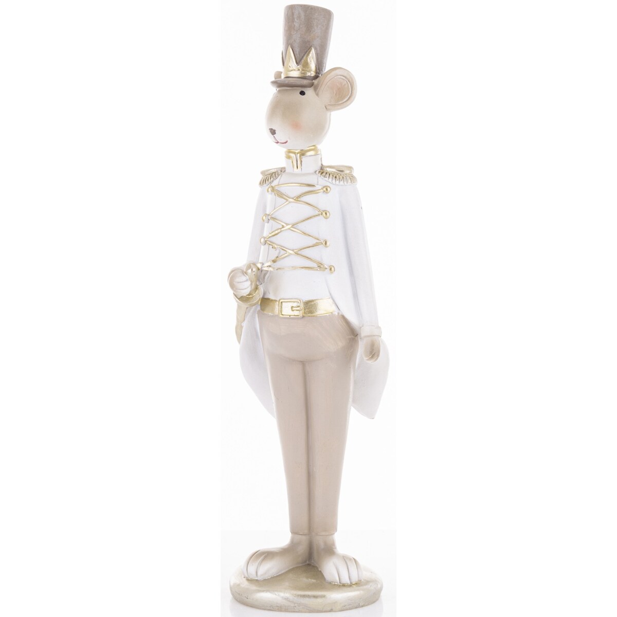 Figurka - myszka we fraku i cylindrze 31,5x9x9 cm TOPO szara