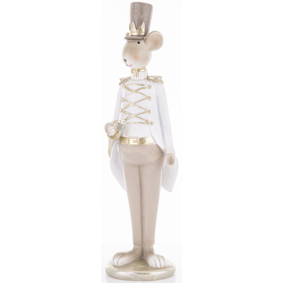 Figurka - myszka we fraku i cylindrze 31,5x9x9 cm TOPO szara