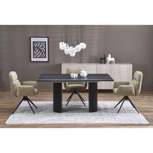 Stół rozkładany BOLERO 160(250)x90 czarny