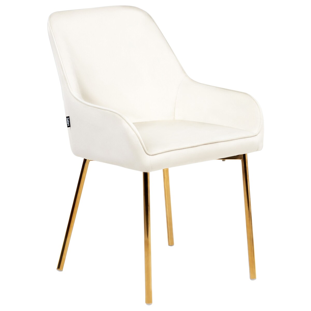 Zestaw 2 krzeseł do jadalni LOVERNA Welur Złamana biel