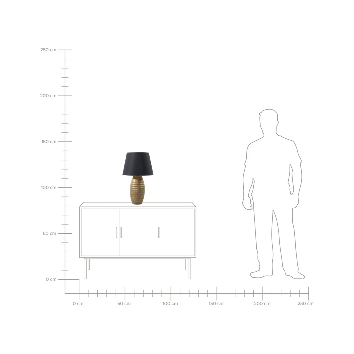 Lampka nocna porcelanowa złota EBRO