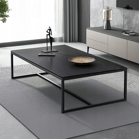 Ława stolik kawowy nowoczesny prostokątny 120 cm czarny industrialny loft