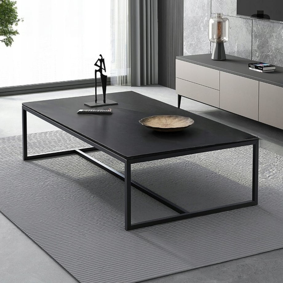 Ława stolik kawowy nowoczesny prostokątny 120 cm czarny industrialny loft