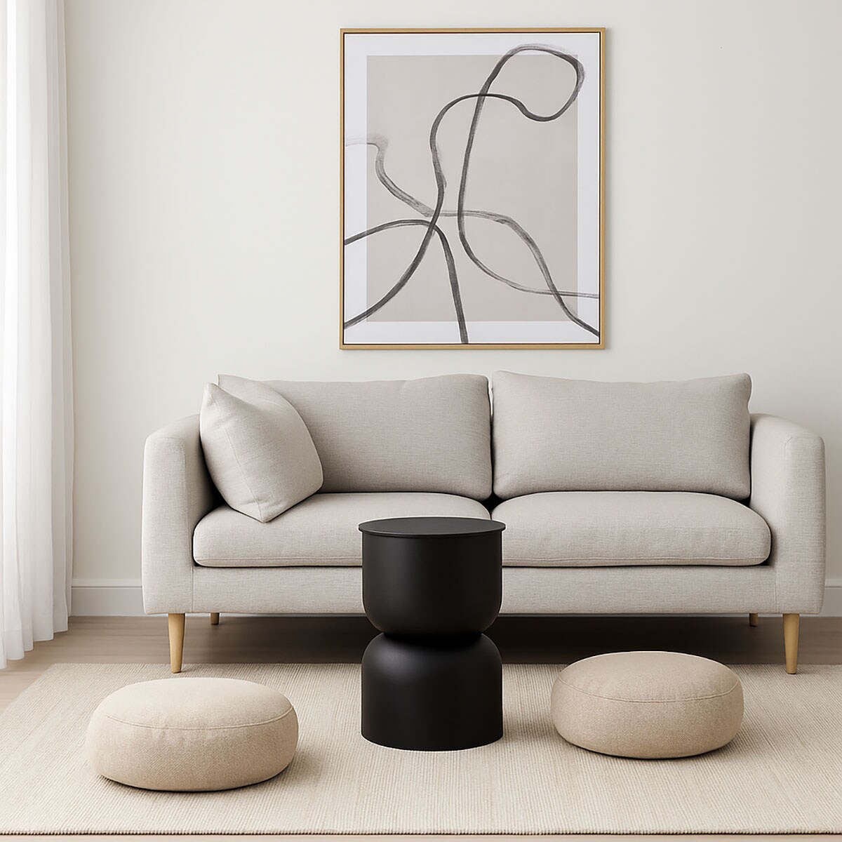 Stolik kolumna DISA, matowy, Ø 31 cm