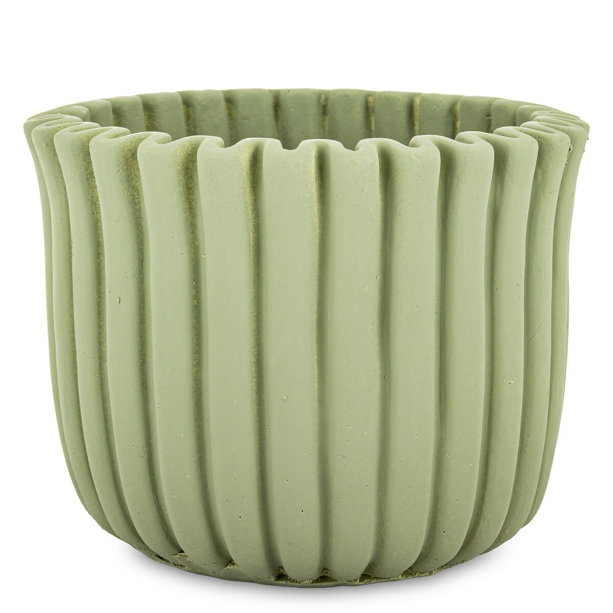 Osłonka cementowa 15,5x19,5x19,5 cm BAKULA-3 zielona