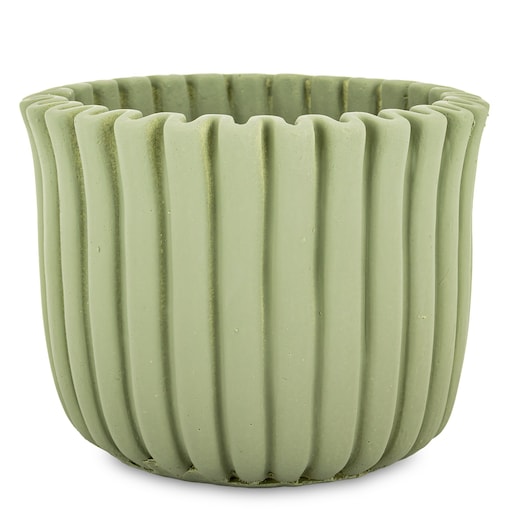 Osłonka cementowa 15,5x19,5x19,5 cm BAKULA-3 zielona