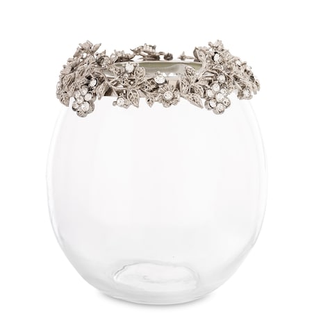 Świecznik kulisty szklany 13,5x11 cm