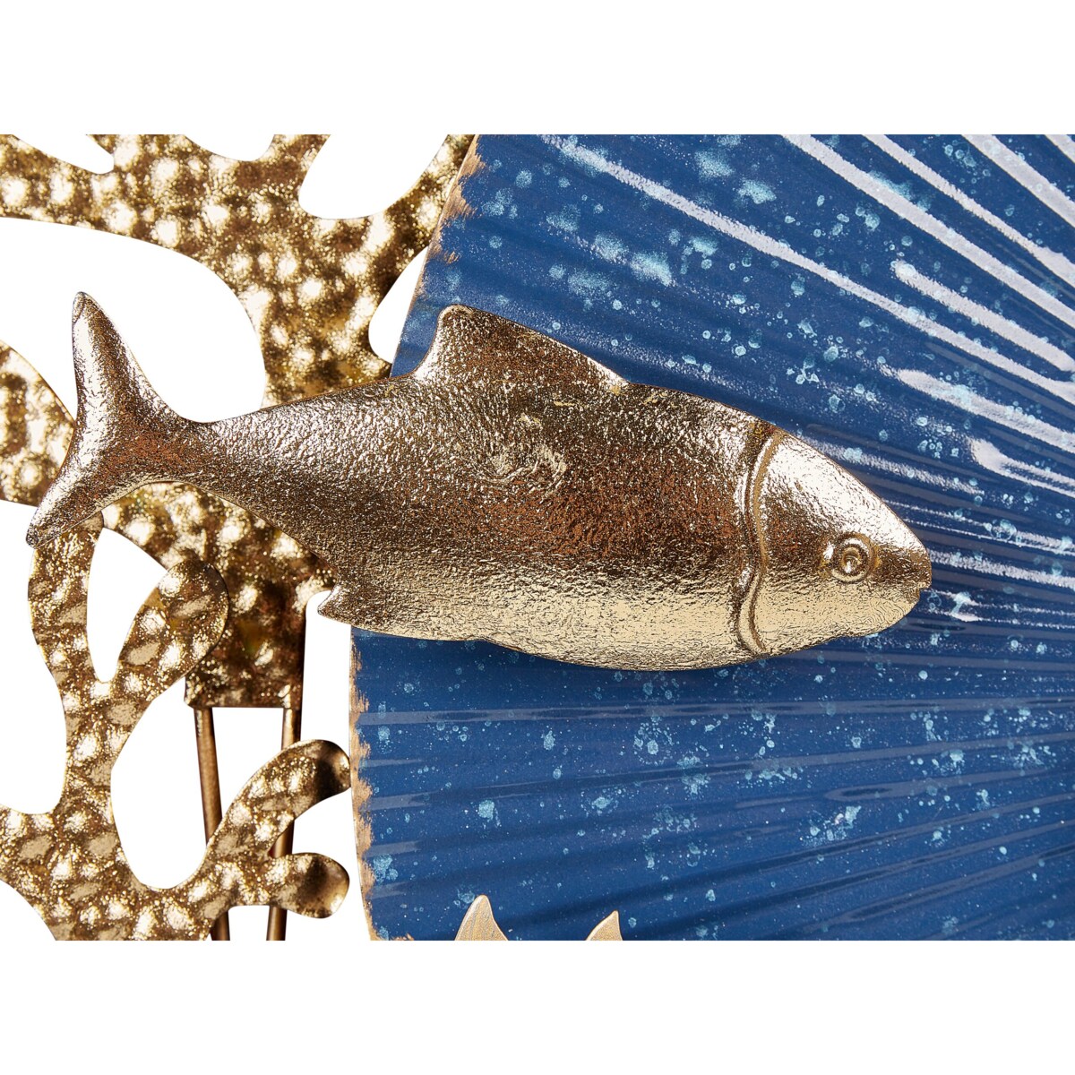 Dekoracja ścienna niebieska ze złotym BARIUM