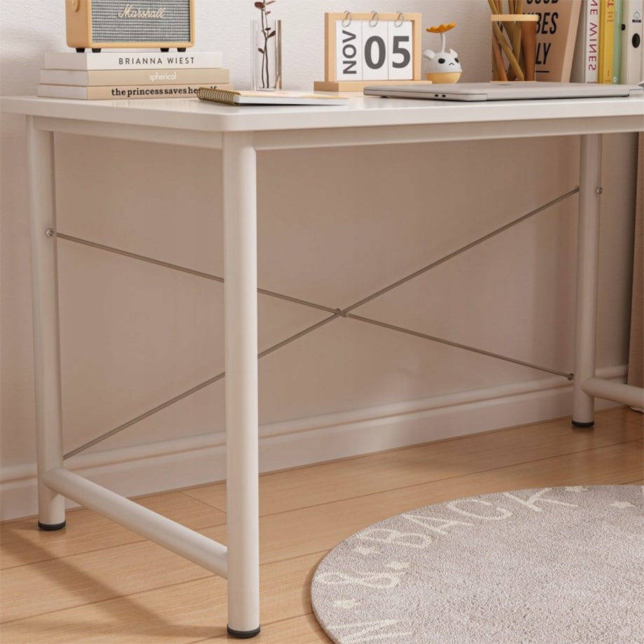 Biurko Komputerowe Młodzieżowe Stolik Białe Nowoczesne Loft Duże 100 Cm