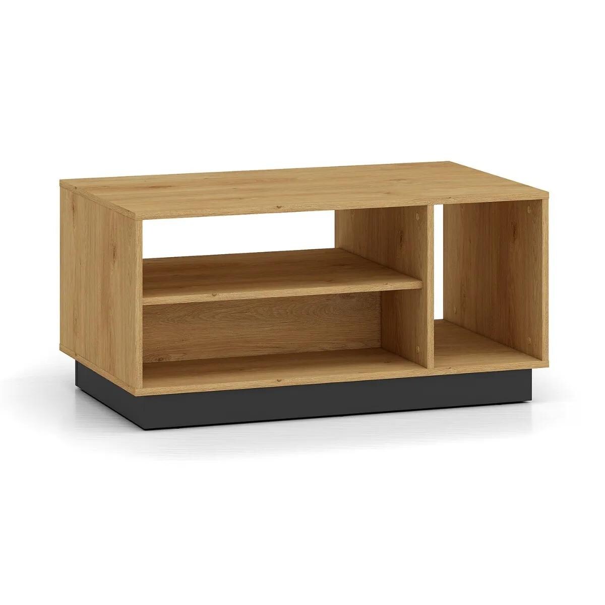 Stolik kawowy BRONX 90cm dąb/czarny