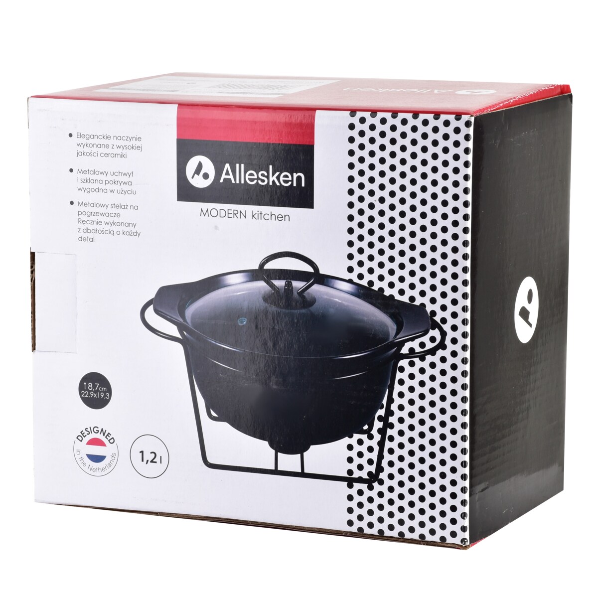 MODERN KITCHEN Naczynie z podgrzewaczem1,2l 22,9x19,3xH8,7cm