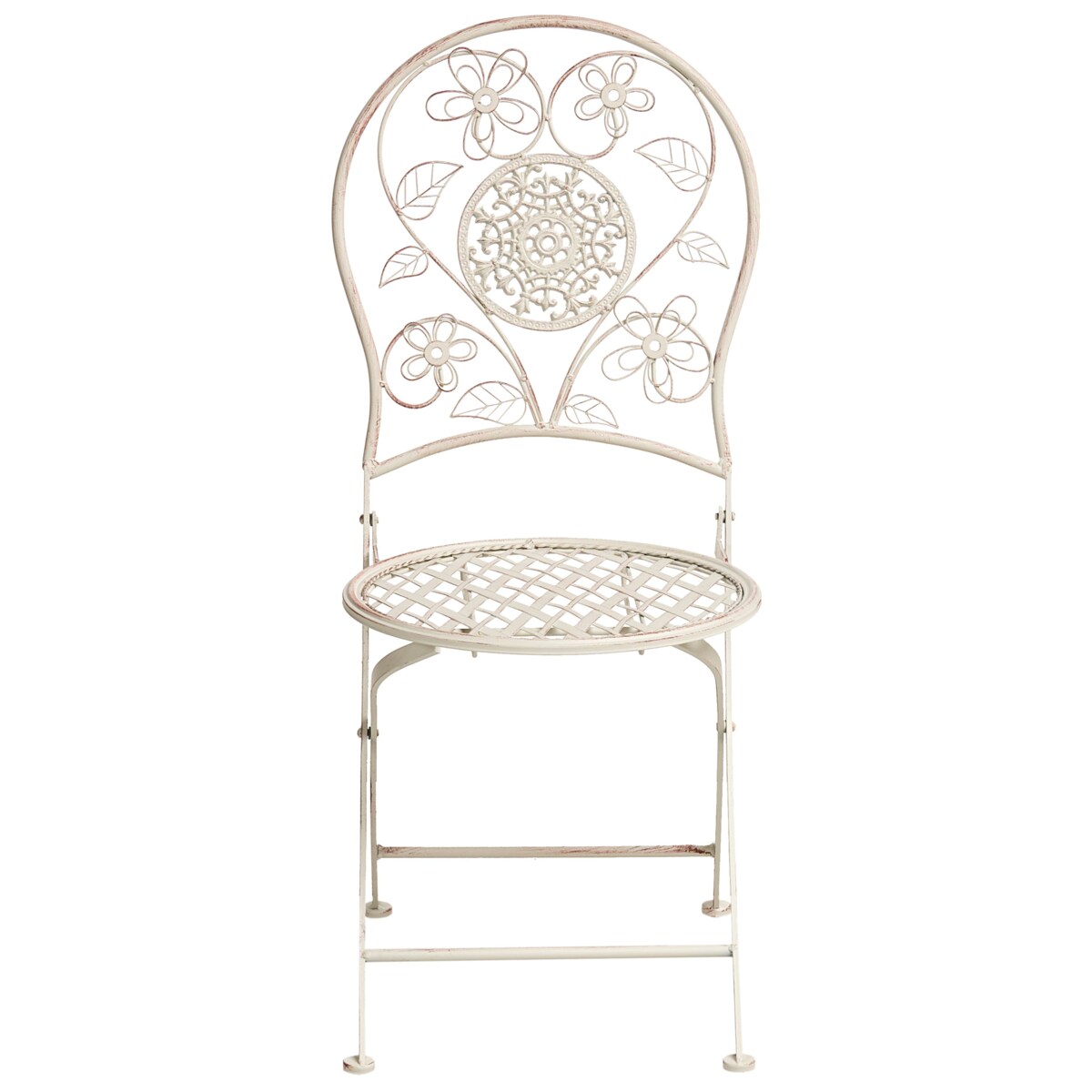 Zestaw 2 krzeseł ogrodowych YAVIZA Składane Metal Jasnobeżowy