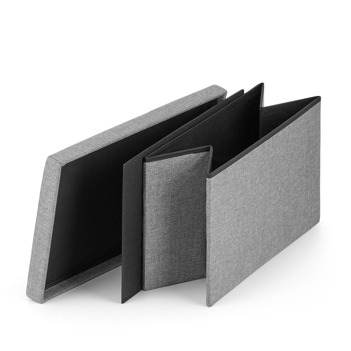 Pufa Składana Siedzisko Do Salonu Gabinetu Korytarza Szara