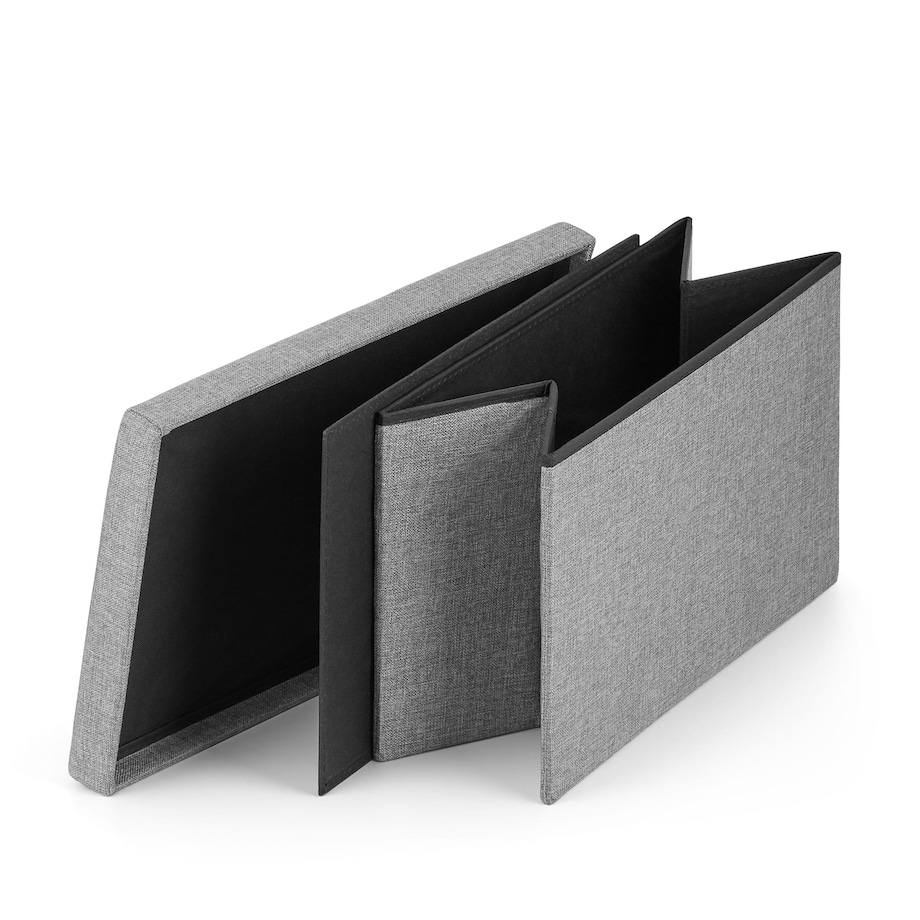 Pufa Składana Siedzisko Do Salonu Gabinetu Korytarza Szara