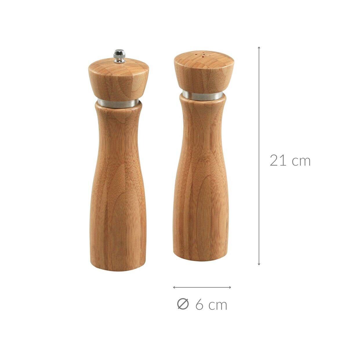 Młynek do pieprzu i solniczka, bambusowy, 2 sztuki, KESPER