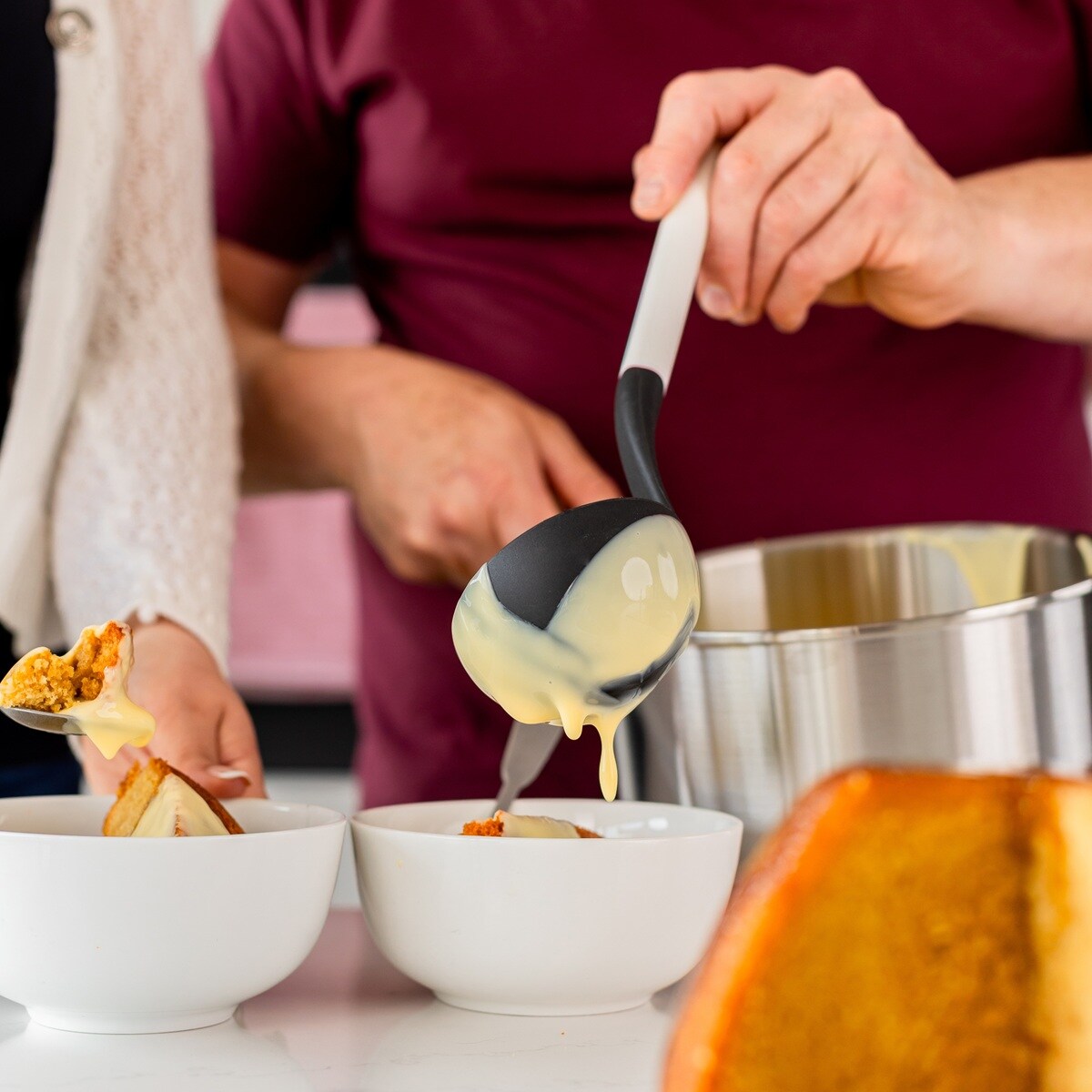 KitchenAid łyżka wazowa Porcelain White