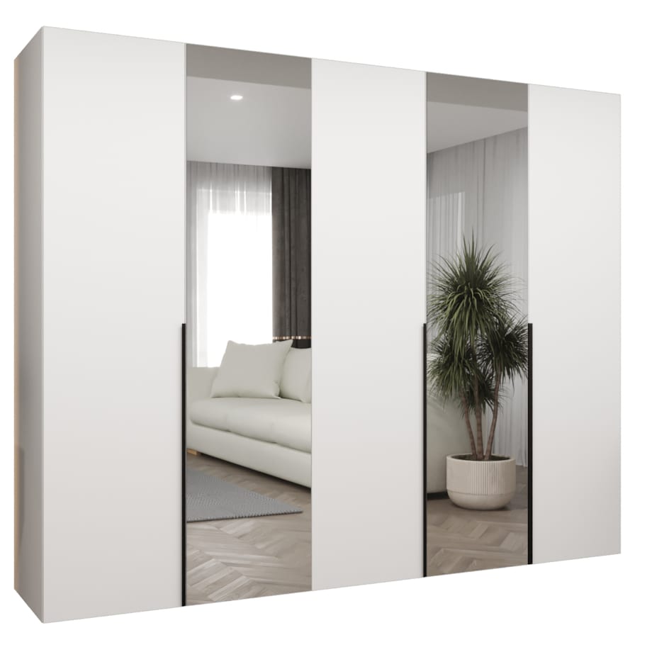 Szafa uchylna otwierana ALICANTE 2 250 wys. 202 cm Biały + u. Czarny