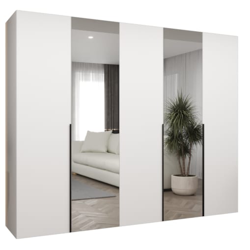 Szafa uchylna otwierana ALICANTE 2 250 wys. 202 cm Biały + u. Czarny