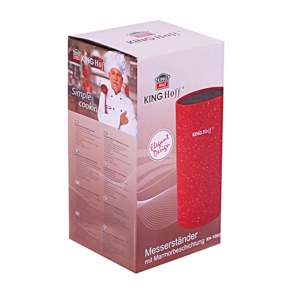 Uniwersalny stojak na noże do noży czerwony KINGHOFF