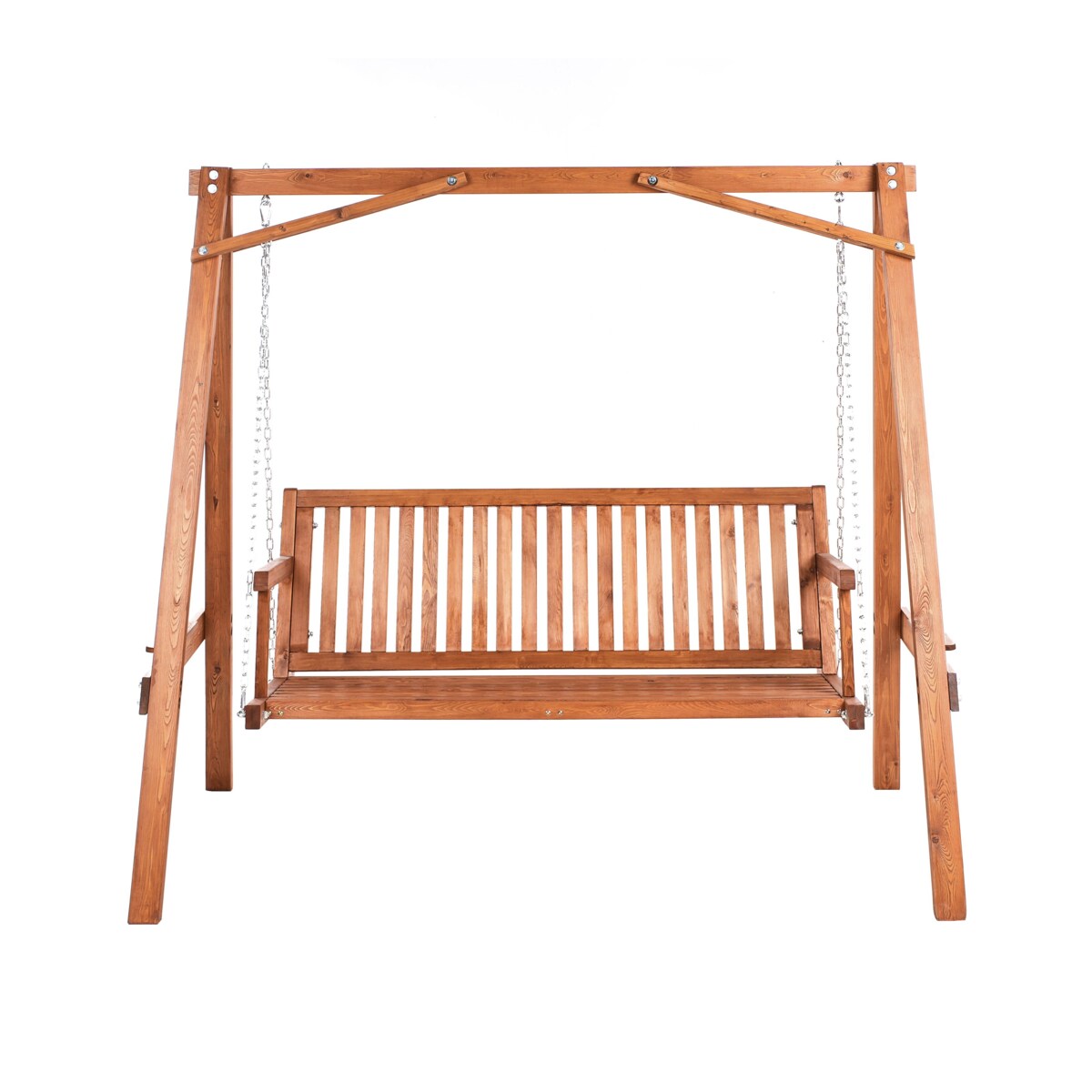 Huśtawka ogrodowa FICARELLA Drewno Brązowy