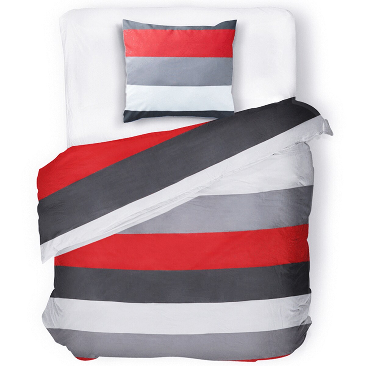 VIOLI komplet pościeli z mikrofibry, w paski, 140x200